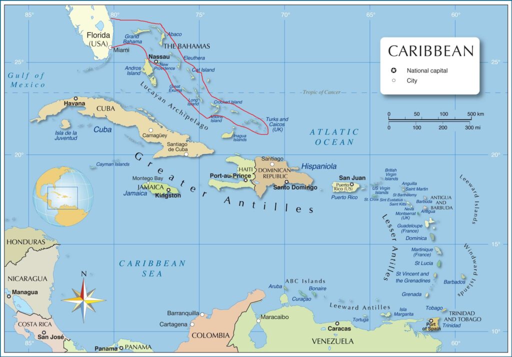 Sailing coarse Project Country Boat map for sailing coarse. The red line is the coarse we will sail!